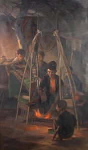 Dullah's Penjual Sate An early work by the Indonesian Realist 