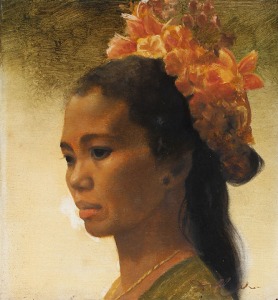 040 Dullah Portrait of a Girl with Flowers in Her Hair
